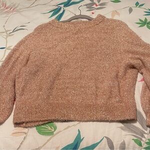 Loft Rose Gold Sparkly Sweater